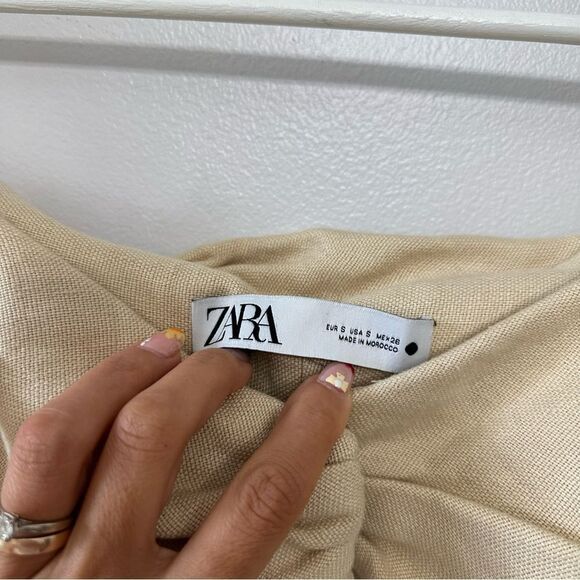 ZARA Linen Off Shoulder Top - Picture 10 of 12